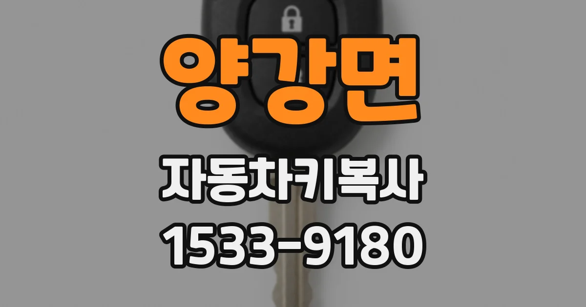양강면 자동차키복사