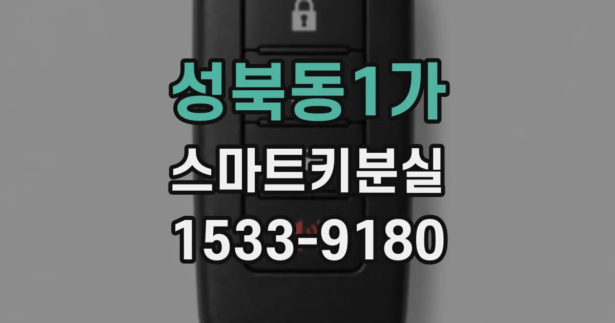 성북동1가 스마트키분실