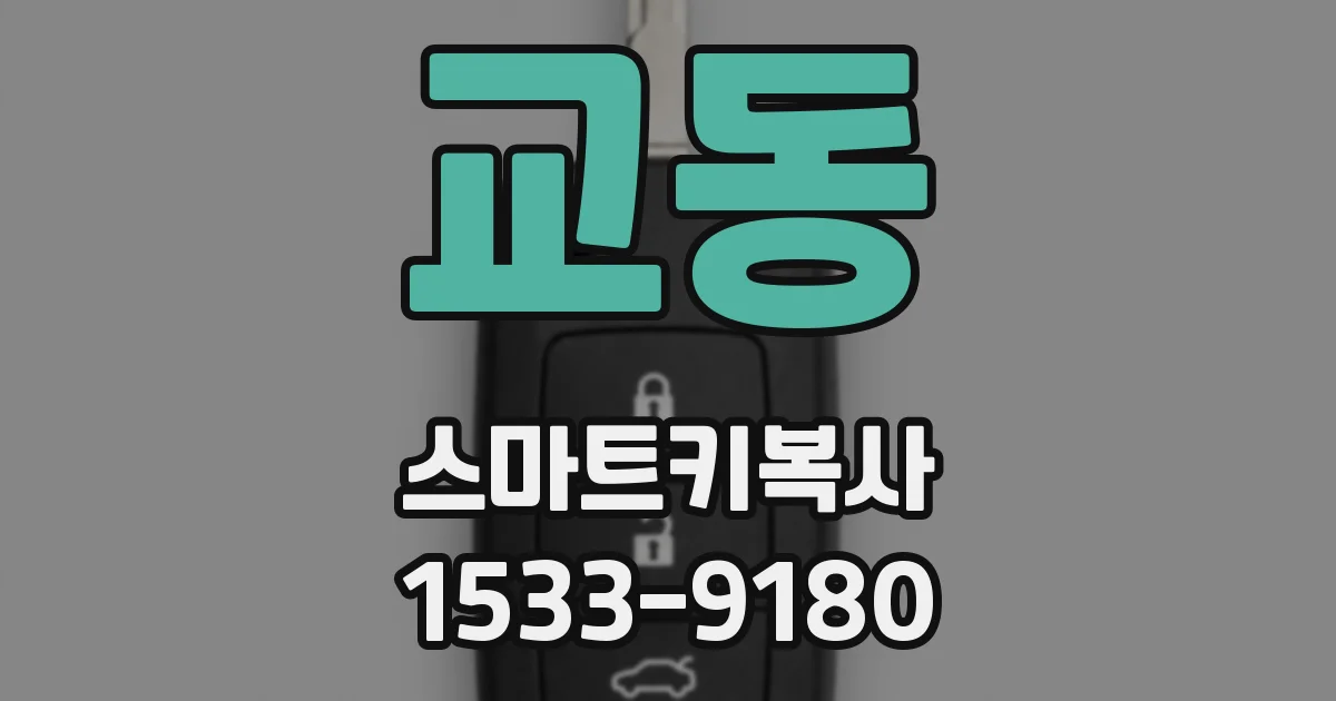 교동 스마트키복사