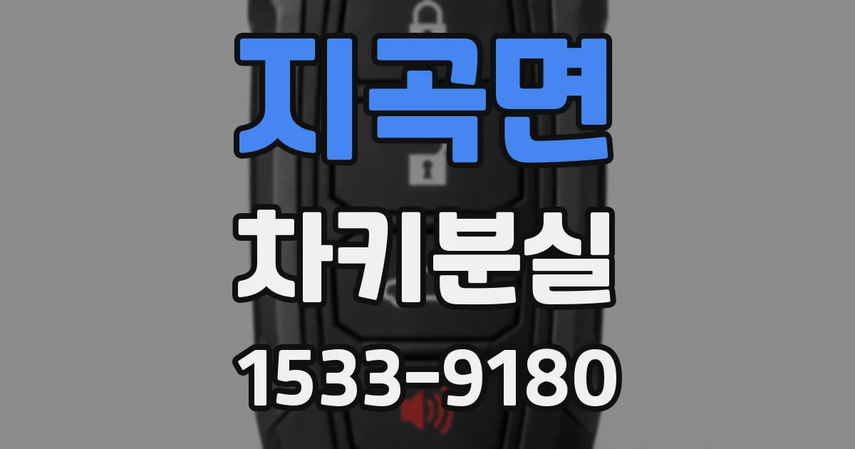 지곡면 차키분실