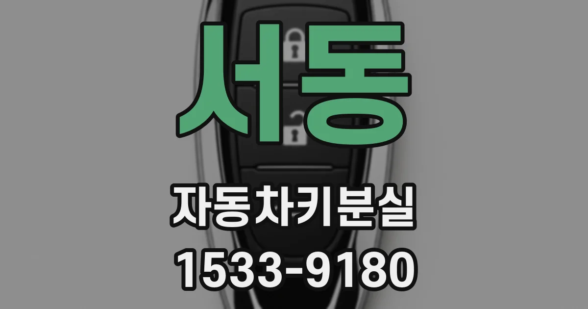 서동 자동차키분실