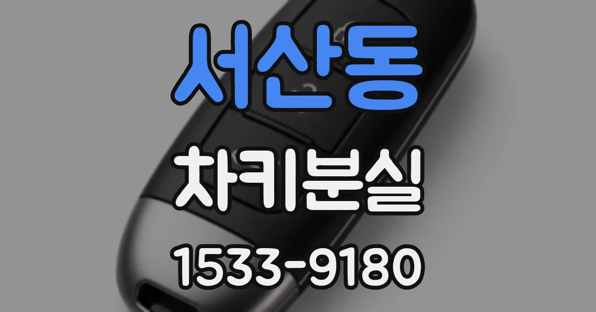 서산동 차키분실