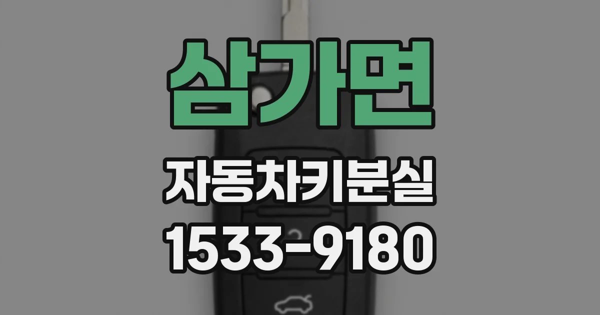 삼가면 자동차키분실