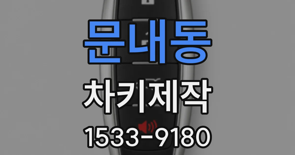 문내동 차키제작
