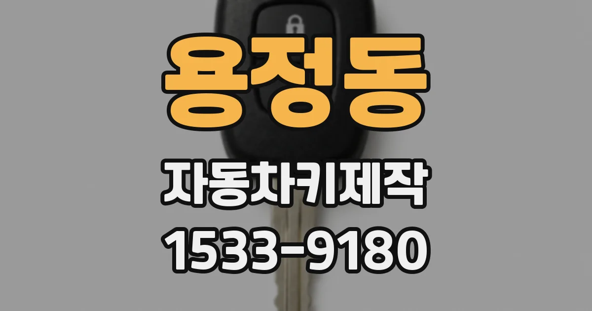 용정동 자동차키제작
