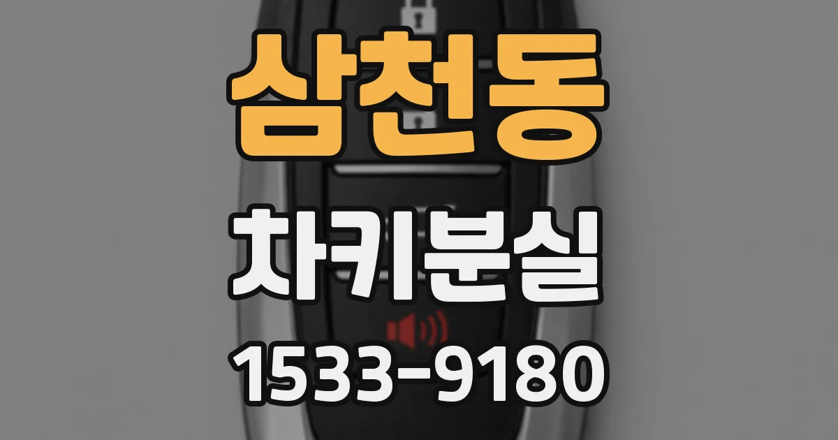 삼천동 차키분실