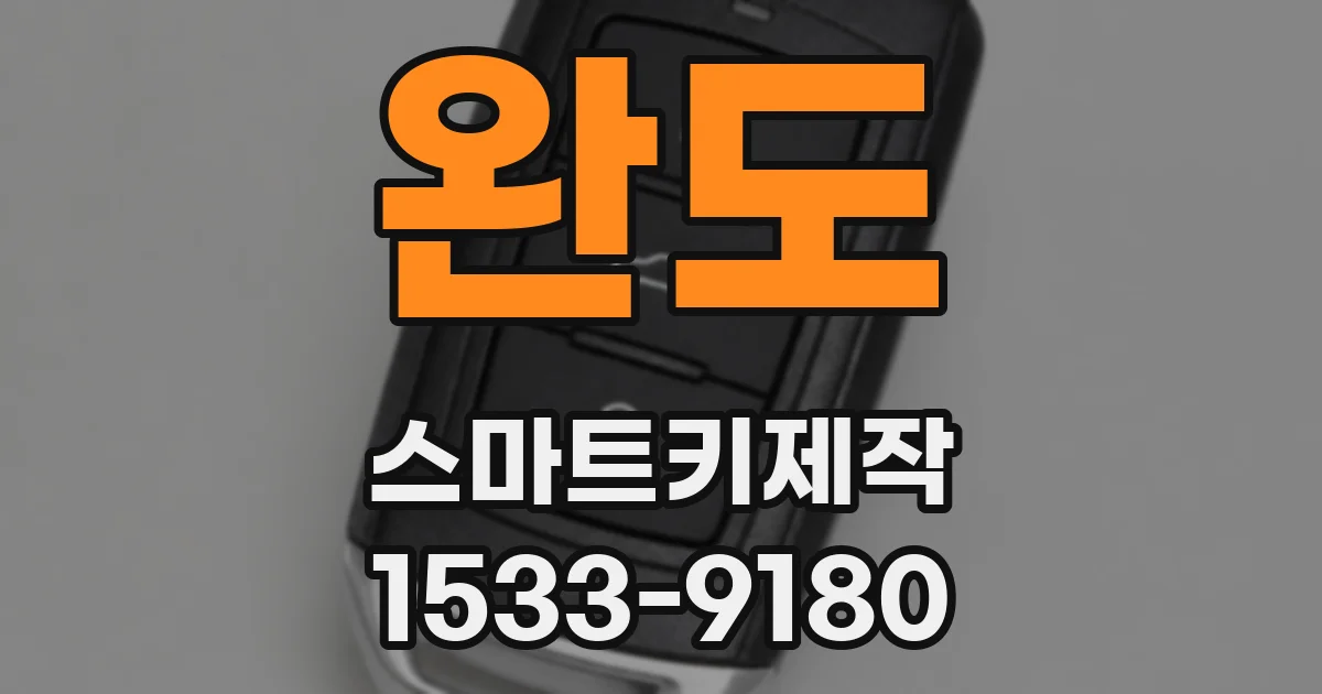 완도 스마트키제작