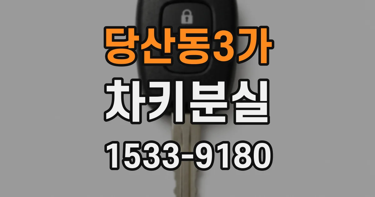 당산동3가 차키분실