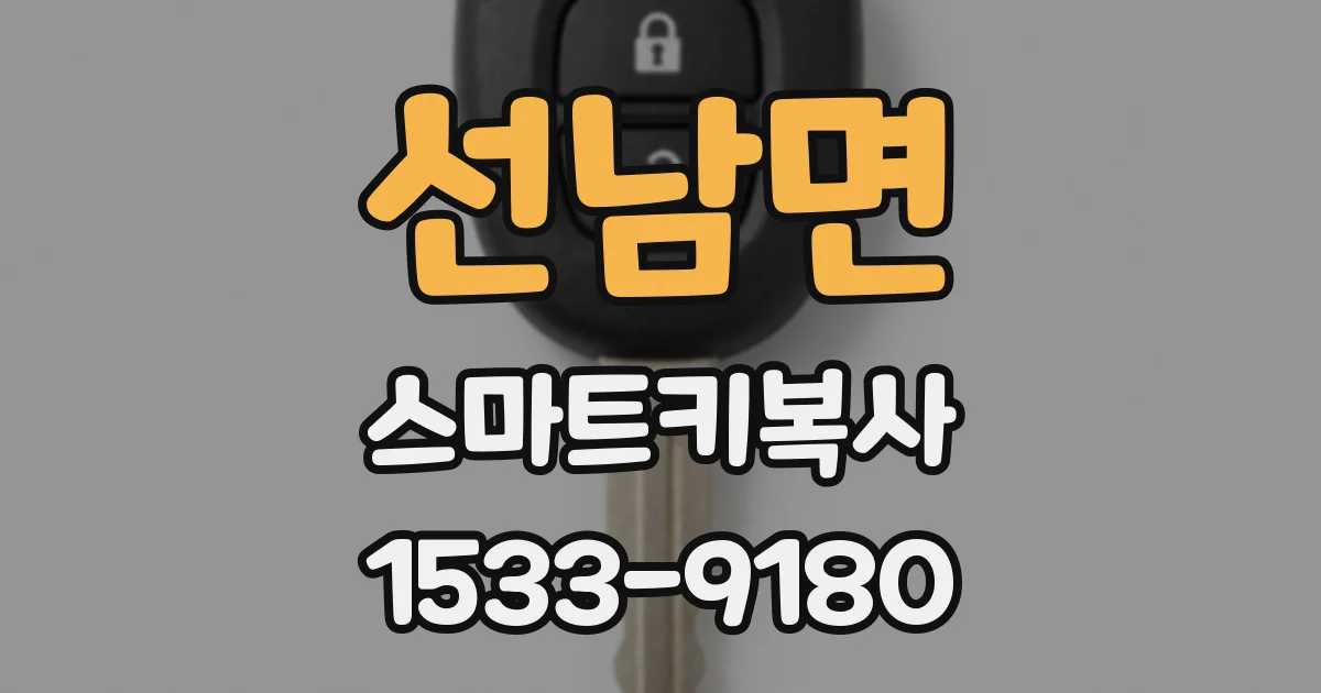 선남면 스마트키복사