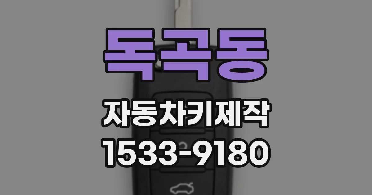 독곡동 자동차키제작