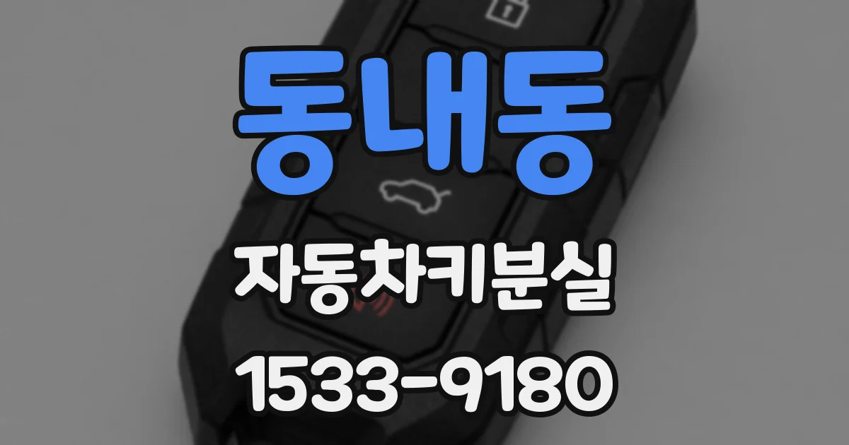 동내동 자동차키분실