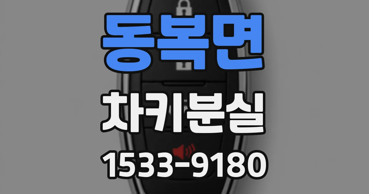 동복면 차키분실
