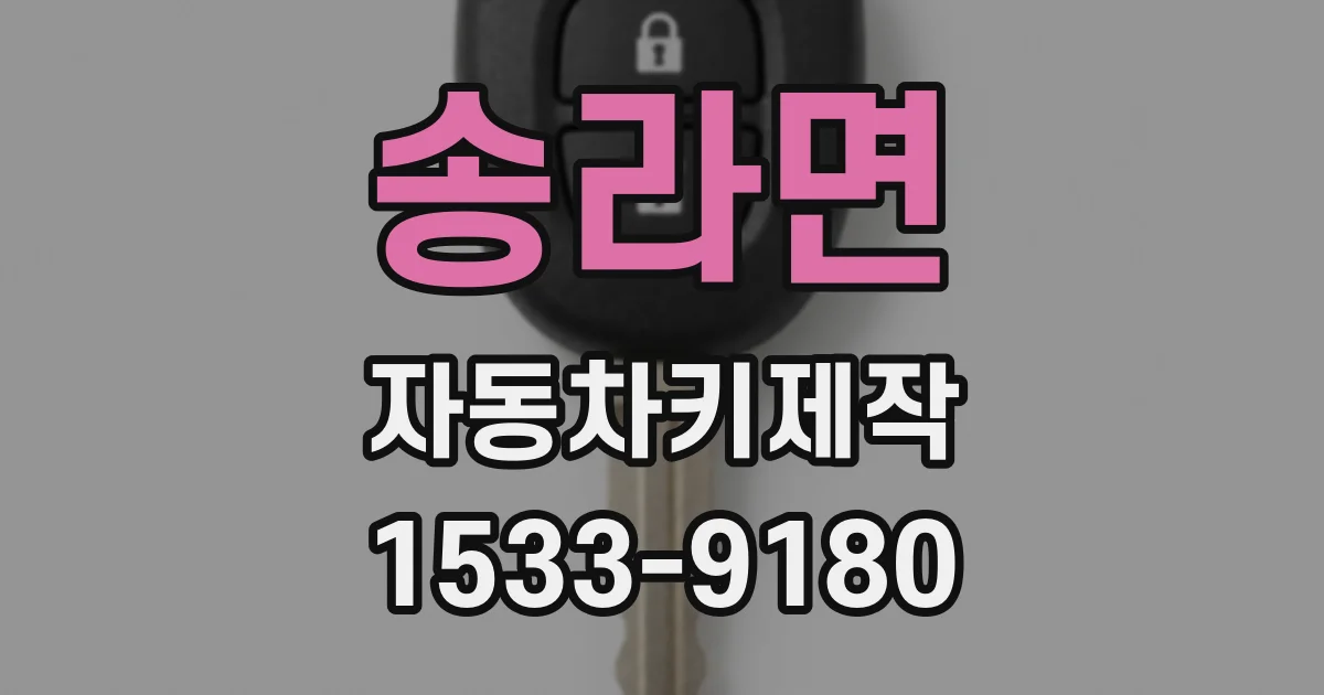 송라면 자동차키제작