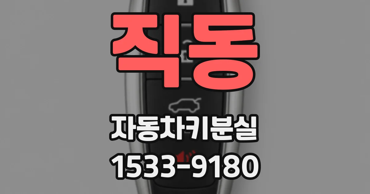 직동 자동차키분실