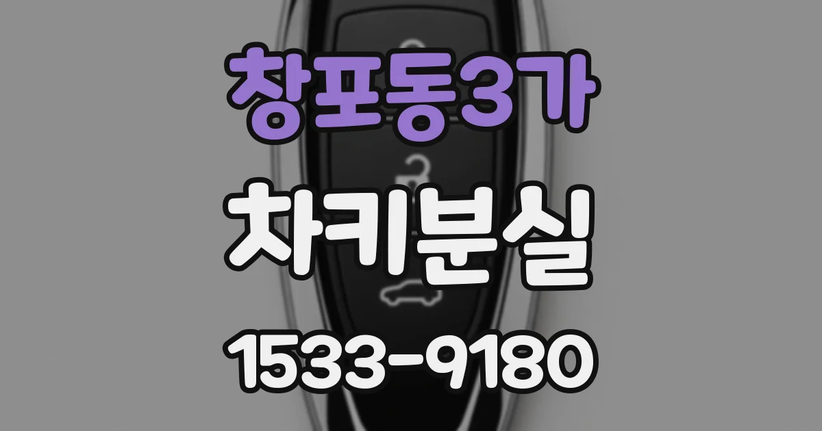 창포동3가 차키분실