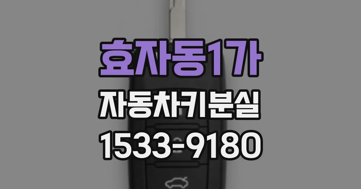 효자동1가 자동차키분실