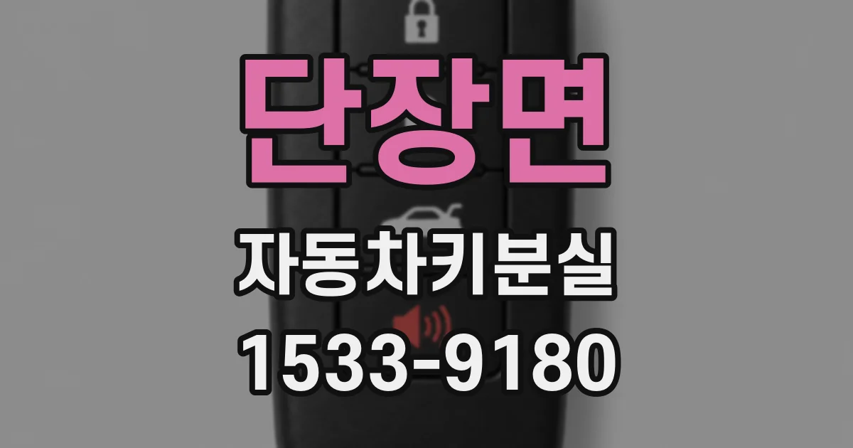 단장면 자동차키분실