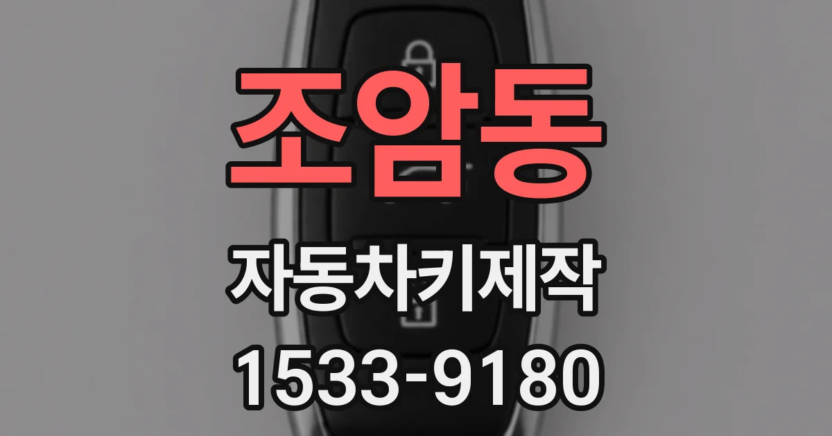 조암동 자동차키제작