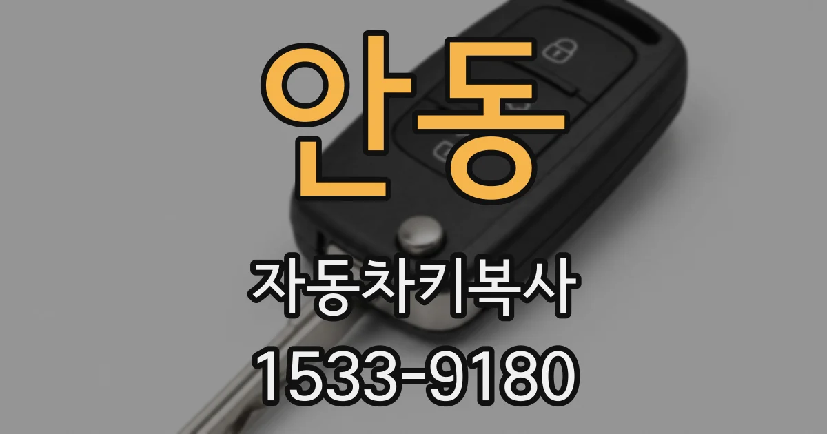 안동 자동차키복사