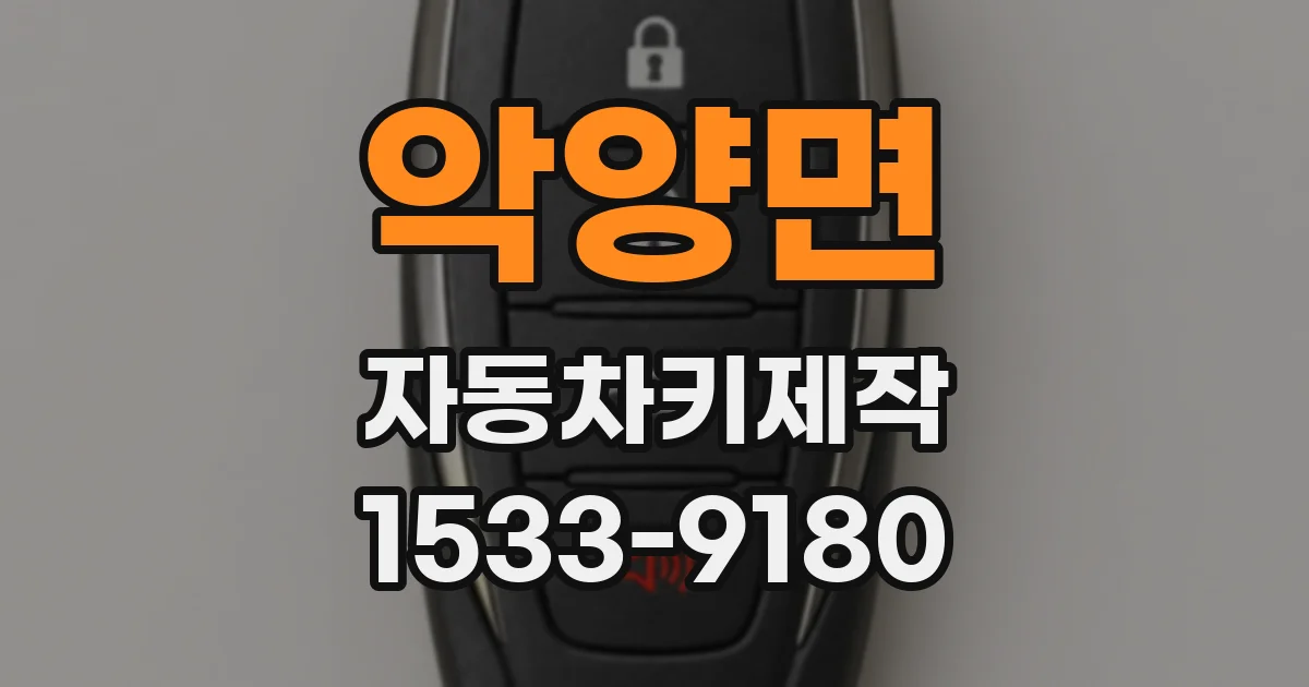 악양면 자동차키제작