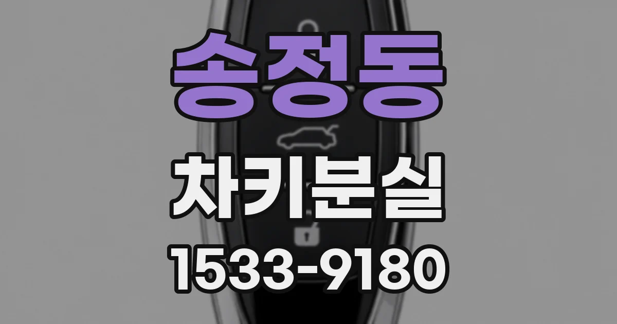 송정동 차키분실