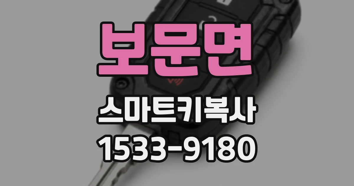 보문면 스마트키복사