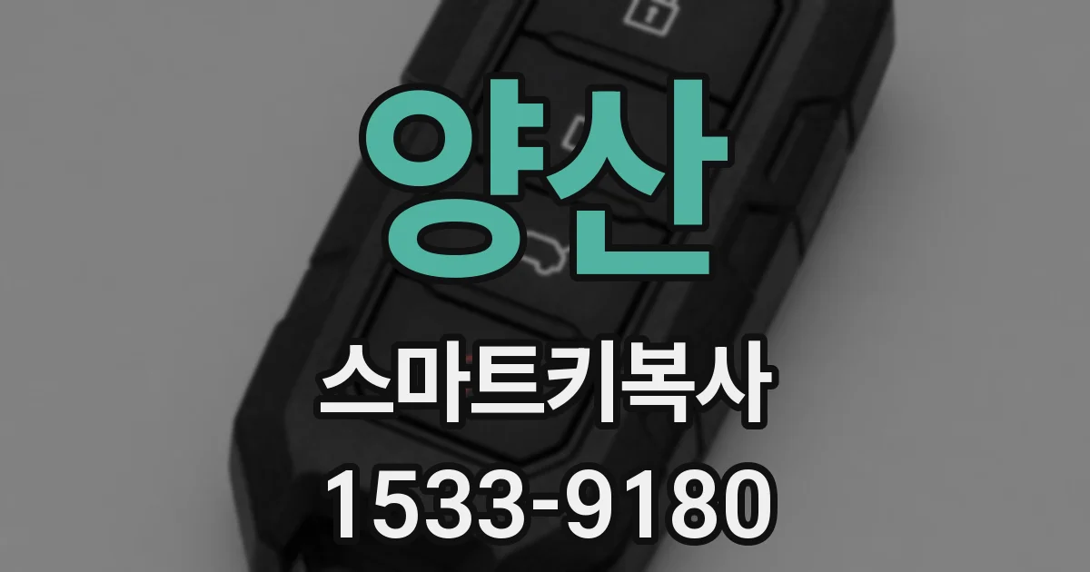 양산 스마트키복사