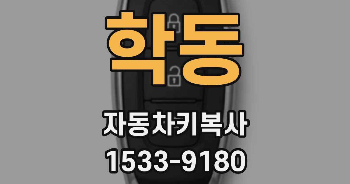 학동 자동차키복사
