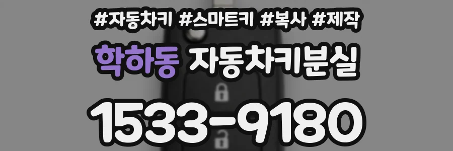 학하동 자동차키분실