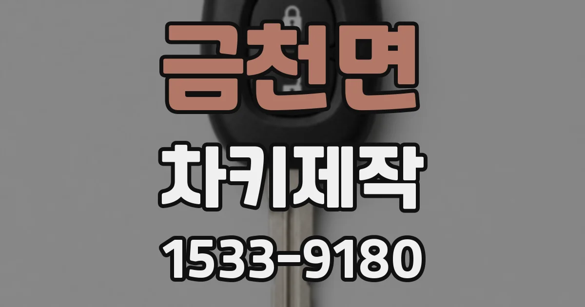 금천면 차키제작