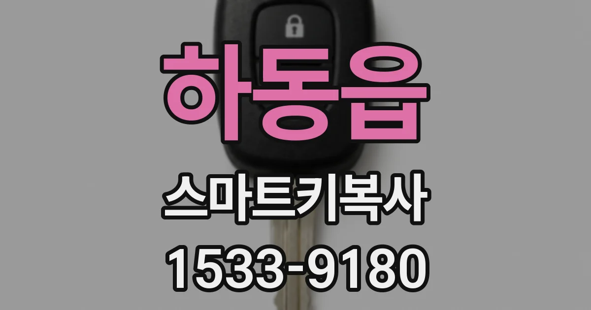 하동읍 스마트키복사