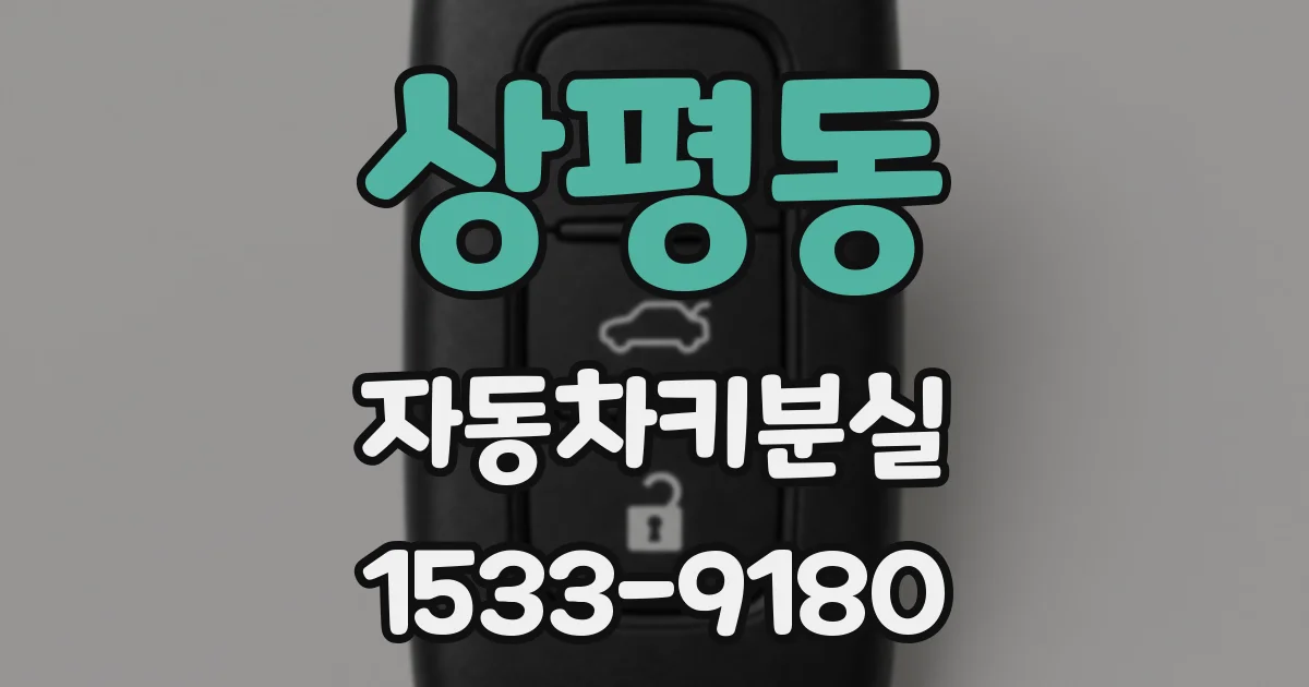 상평동 자동차키분실