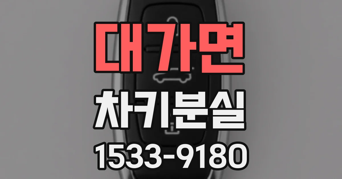 대가면 차키분실
