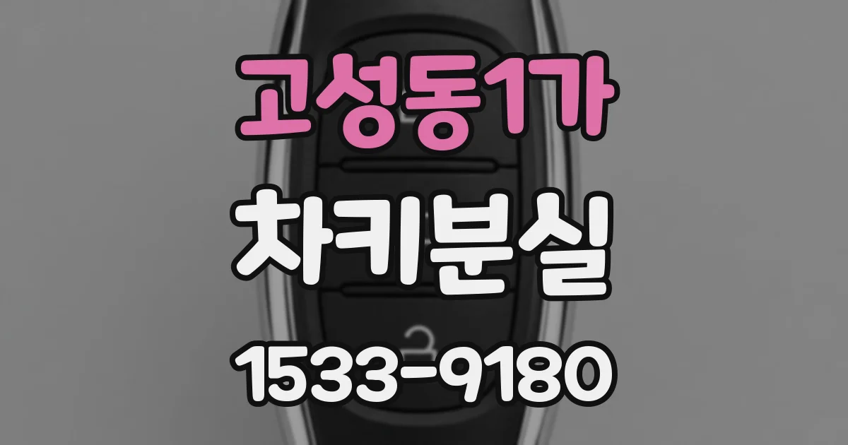 고성동1가 차키분실