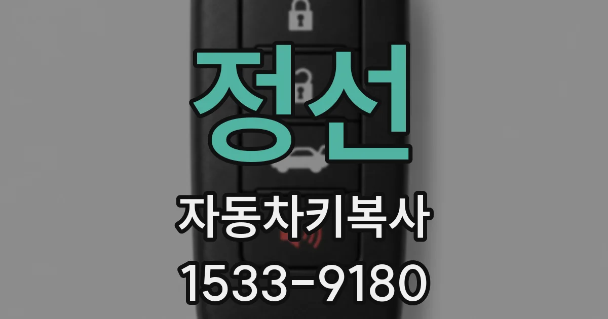 정선 자동차키복사