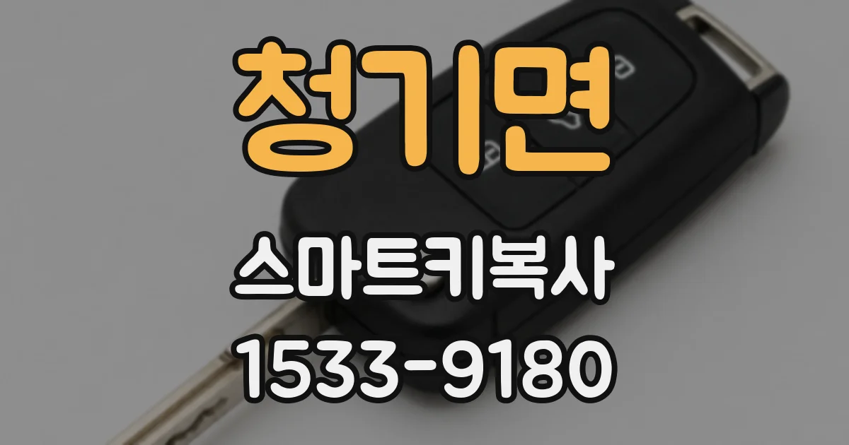 청기면 스마트키복사