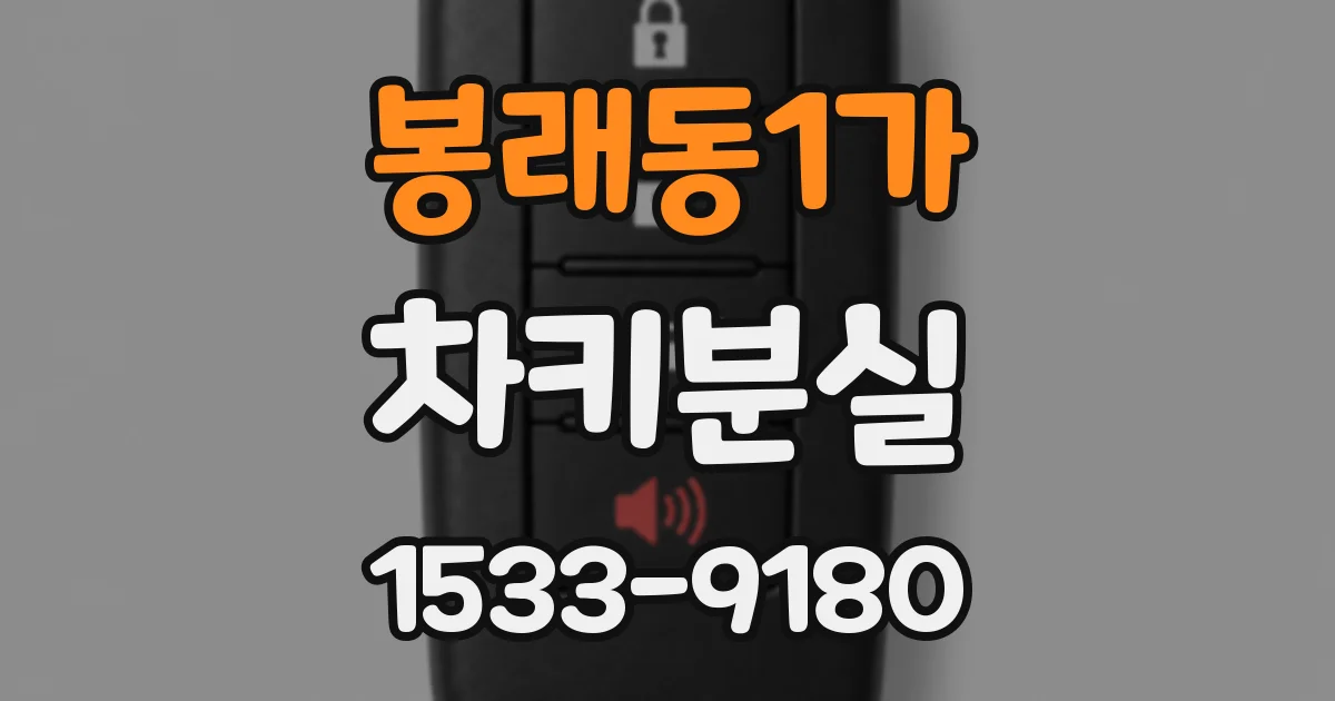 봉래동1가 차키분실