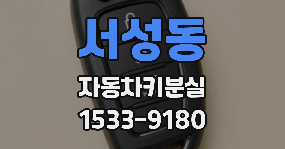 서성동 자동차키분실