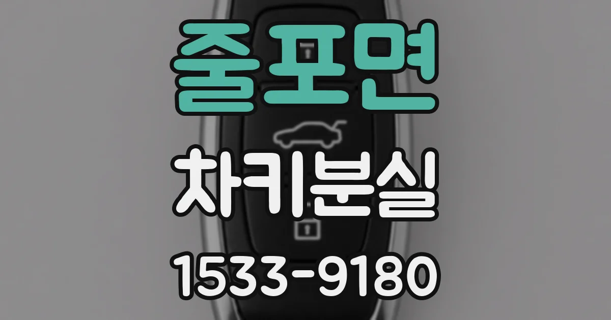 줄포면 차키분실