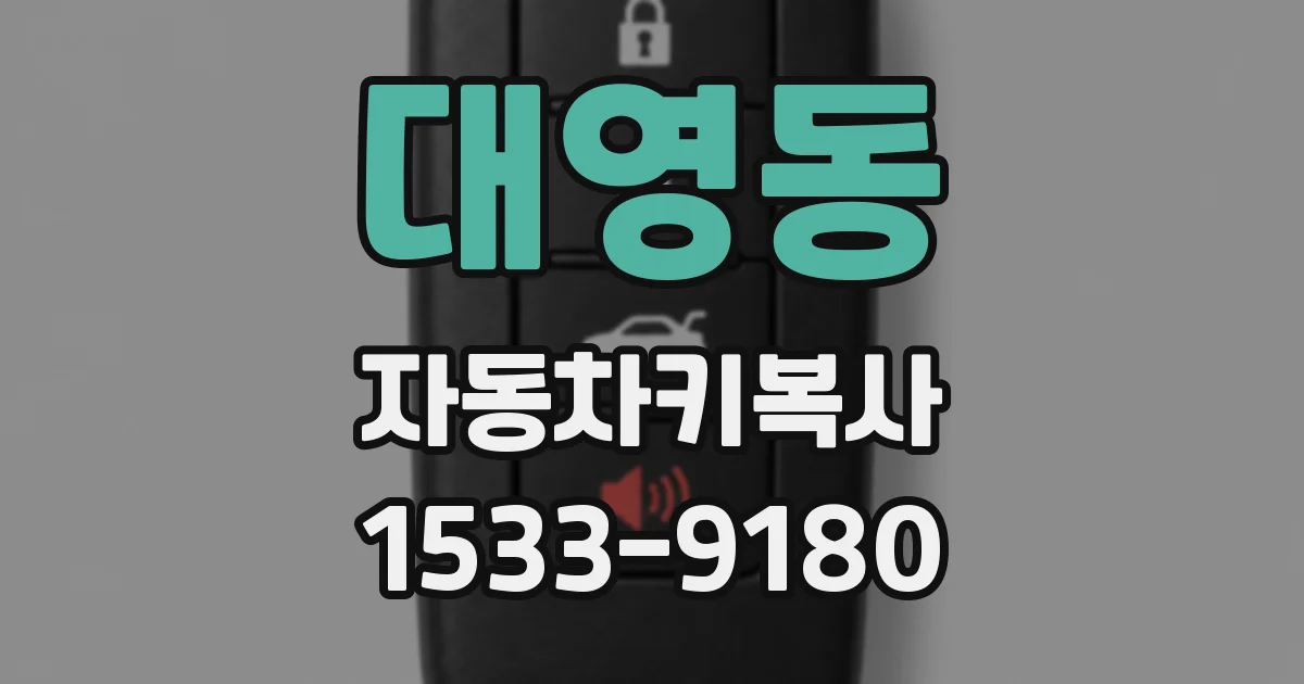 대영동 자동차키복사