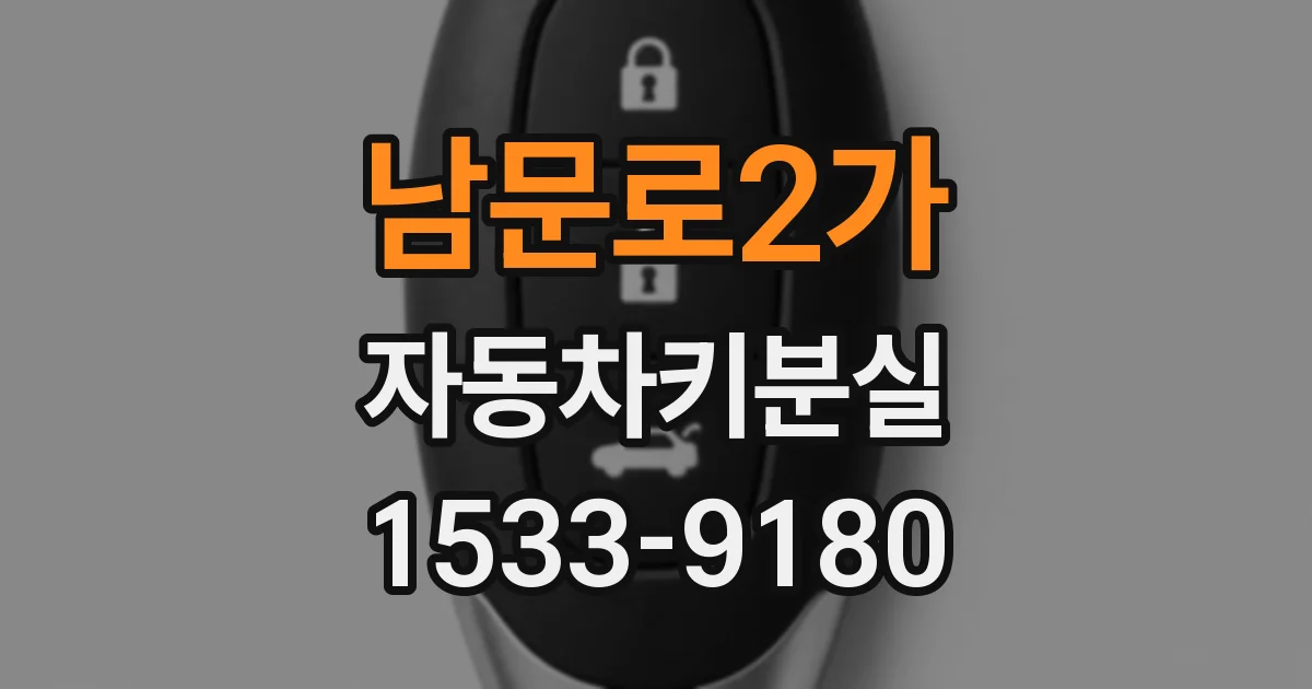남문로2가 자동차키분실