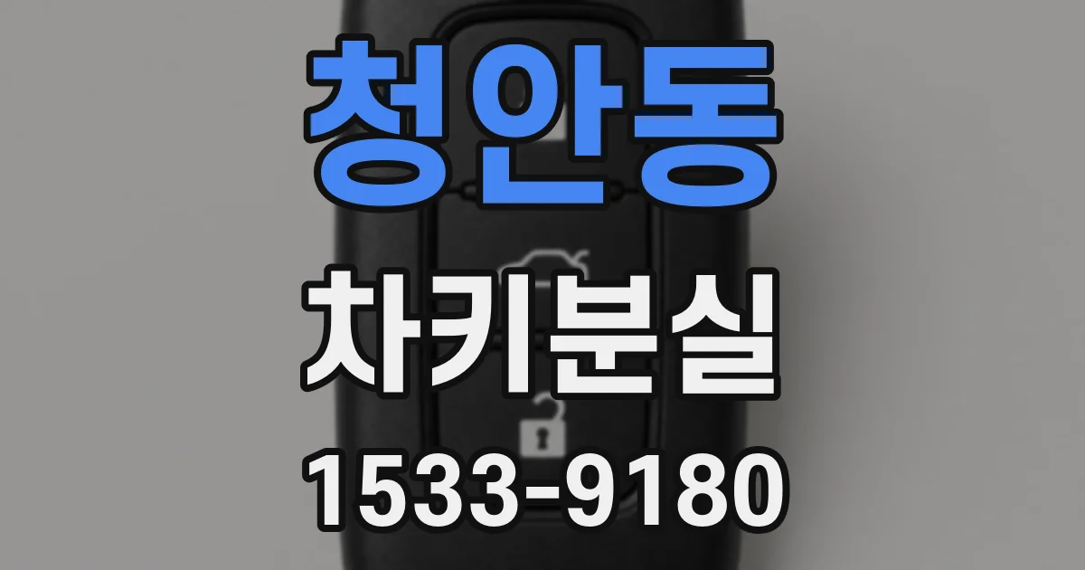 청안동 차키분실