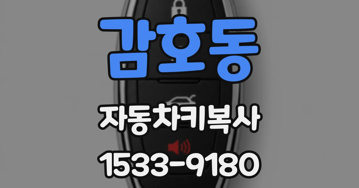 감호동 자동차키복사