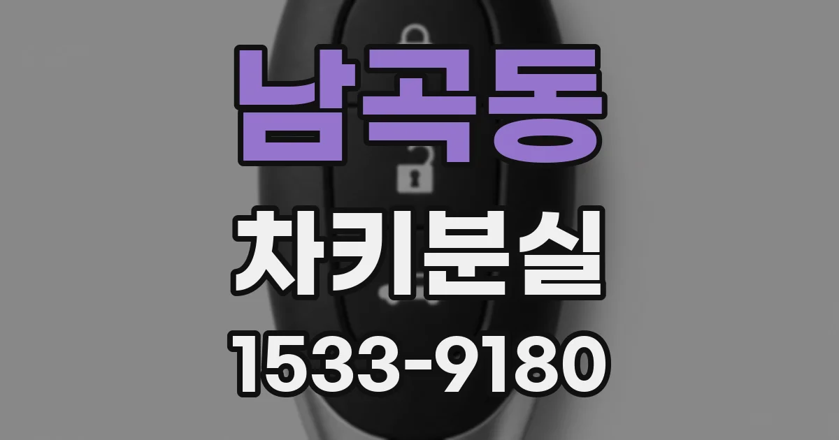 남곡동 차키분실