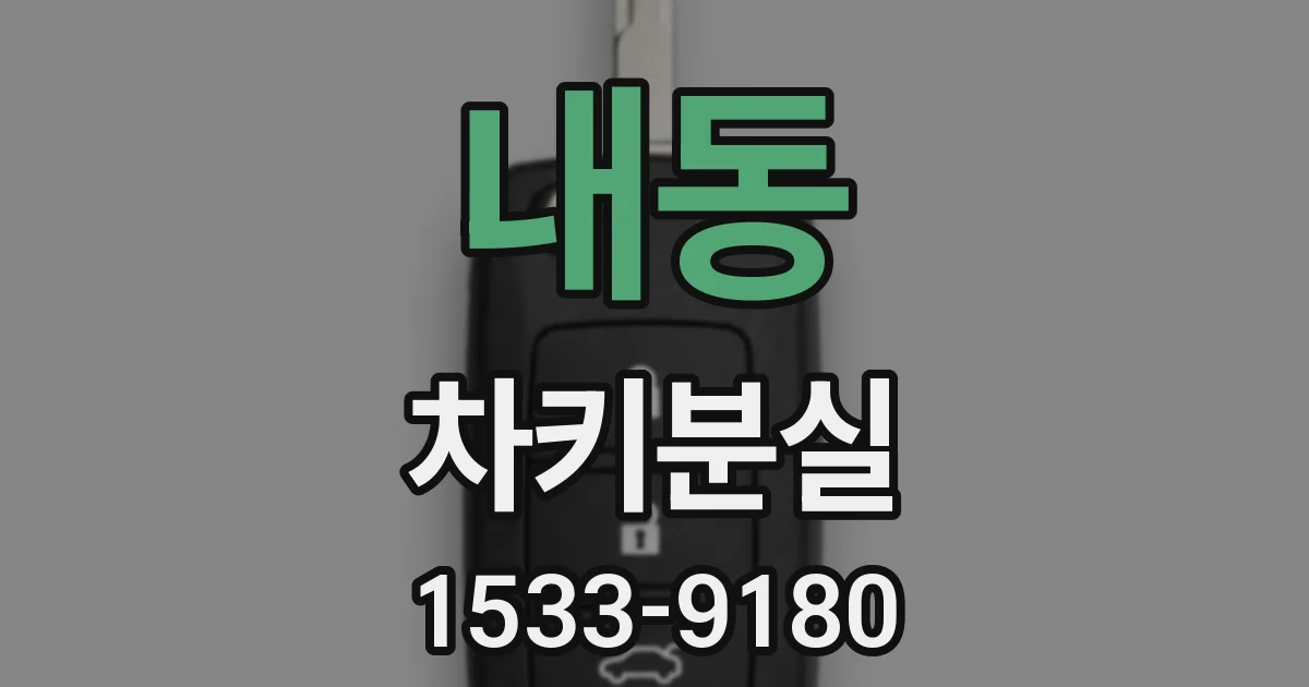 내동 차키분실