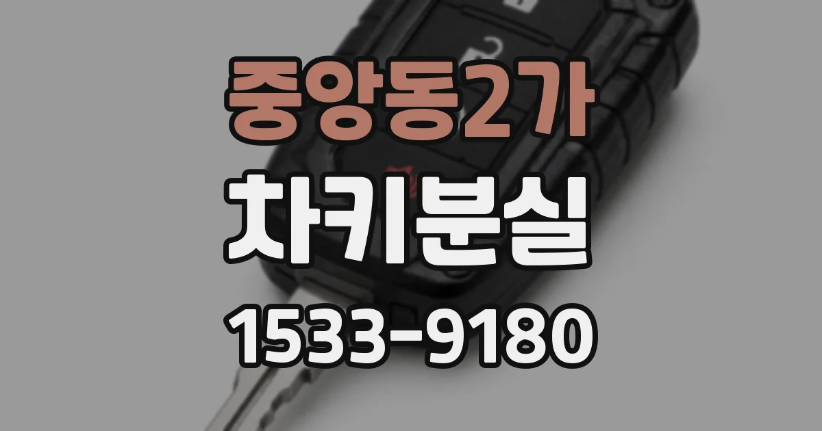 중앙동2가 차키분실