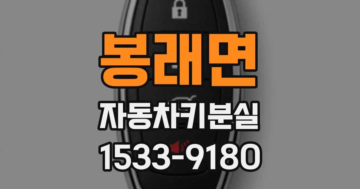 봉래면 자동차키분실