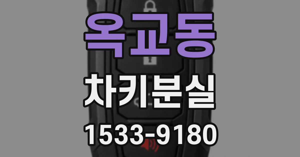 옥교동 차키분실