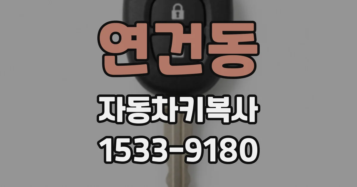 연건동 자동차키복사