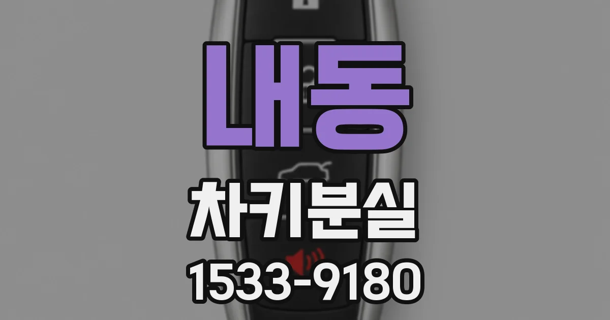 내동 차키분실